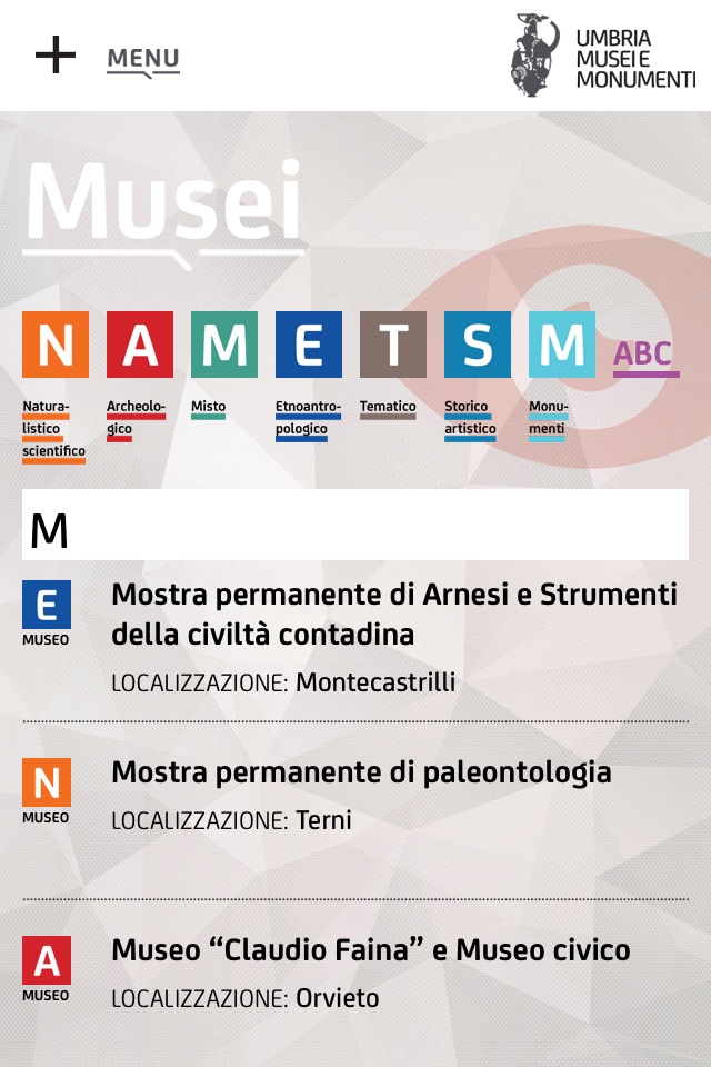 Musei - UmbriaApp screenshot 2