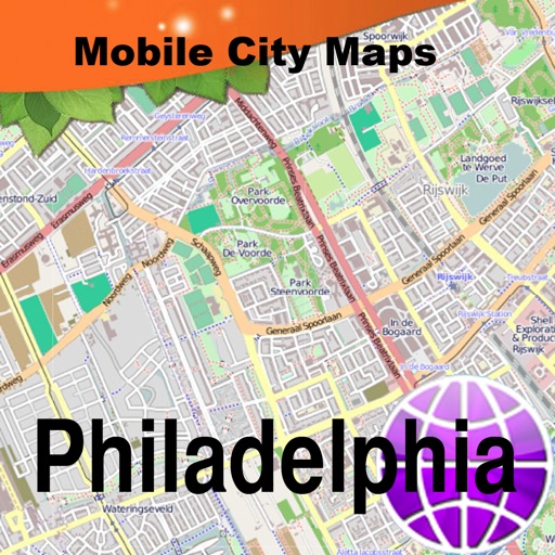 Philadelphia Street Map. icon