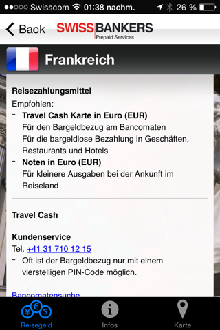 Travel Cash Länderinfo screenshot 2