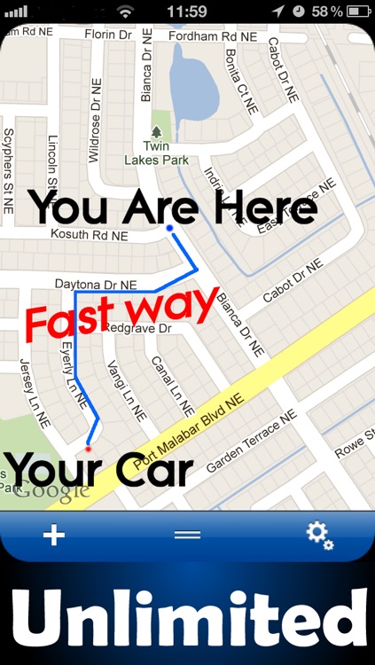 Find my car - find the car parking spot location