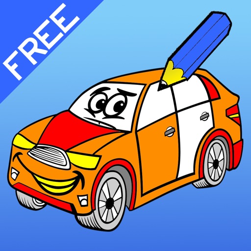 Coloring Book of Cars for Children: Learn to color a racing car, SUV, tractor, truck and more icon