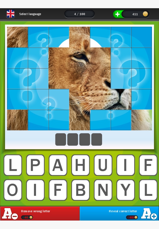 Find the Word - Free Animal Photo Quiz with Pics and Words screenshot 2