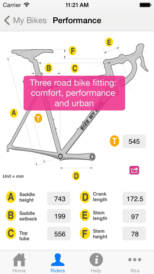 SizeMyBike screenshot1