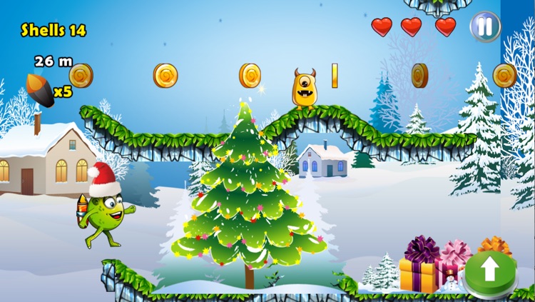 Alien XMAS Adventure - Shoot and Jump Free