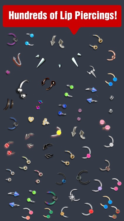 Lip Piercing Booth PRO - Try HD Lip Rings for your Cute Face or Send Piercing Idea to a Body Piercing Saloon