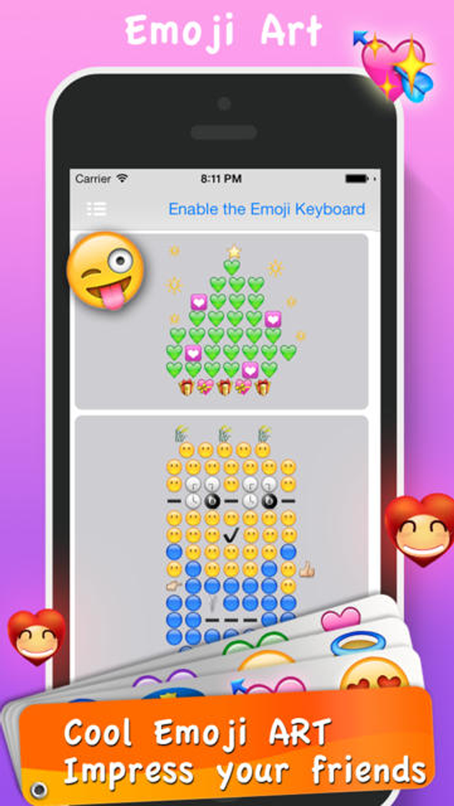 Emoji Keyboard & Emoticons for Texts, Emails & MMS Messages, LINE, Kik, WhatsApp, Twitter & Facebook – Smiley Icons, Stickers & Fonts Screenshot 3