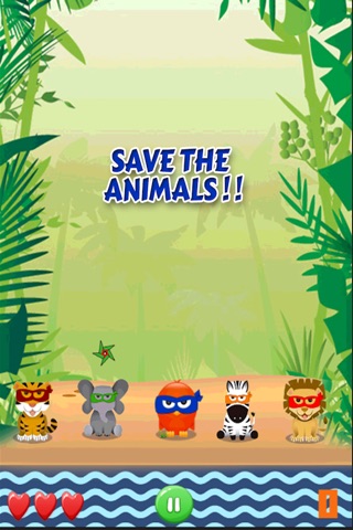 Animal Ninja Kids Shuriken Toss - Fun Kids Games Free screenshot 4