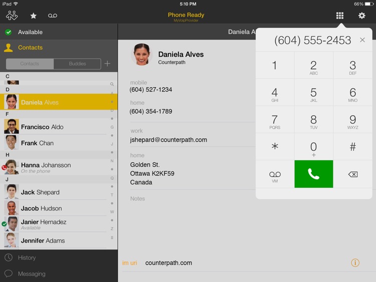 Bria VoIP Softphone SIP Client for iPad by CounterPath Corporation