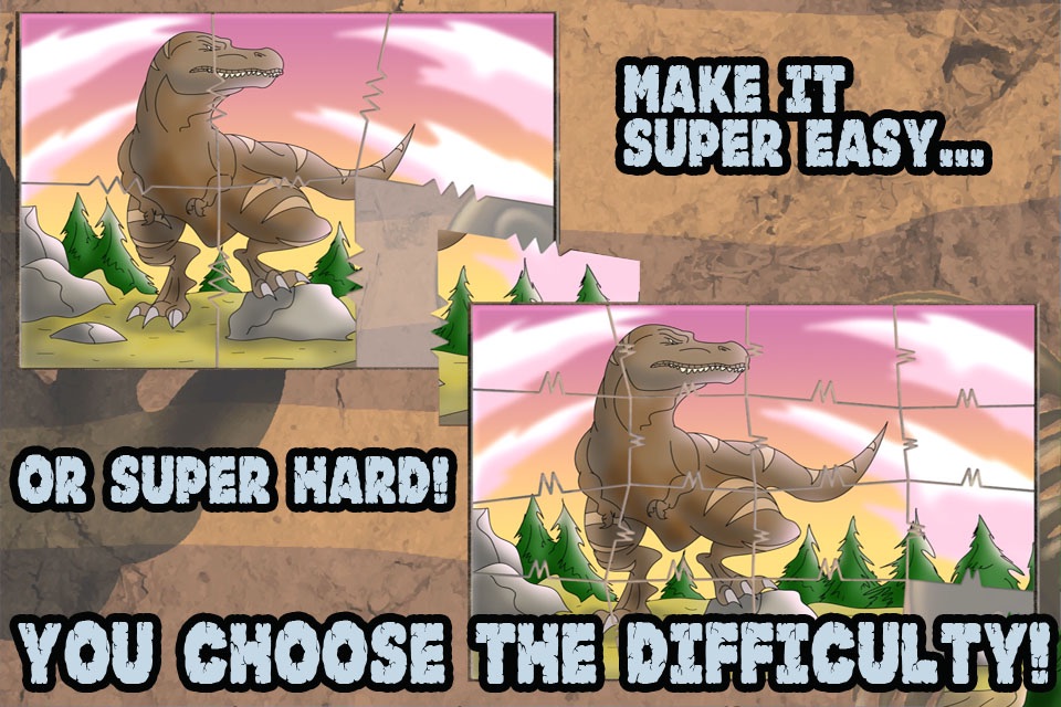 Dinosaur Jigsaw Puzzles Free - Fun Animated Kids Jigsaw Puzzle with HD Cartoon Dinosaurs! screenshot 2
