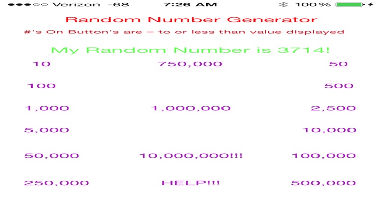 Extreme Random Number Generator