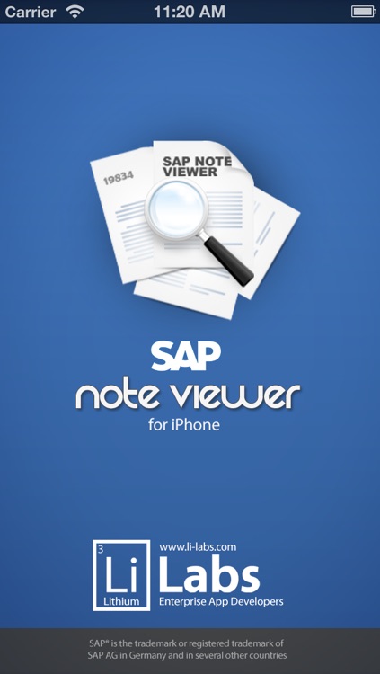 SAP Note Viewer for iPhone