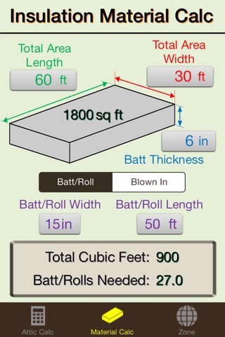 Insulation Calc Elite - Industry leading insulation calculator designed for contractors and homeowners, add R-value and save energy screenshot 3