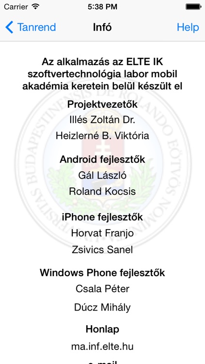 ELTE IK Mobil Tanrend screenshot-4