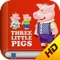 Kids Academy • The Three Little Pigs HD - Interactive bedtime story book with fun puzzle games and learning activities. Best educational app for Baby, Toddlers and Preschool children.