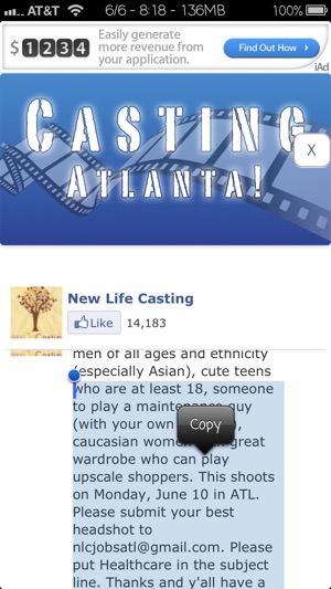 Casting ATL - Local casting calls for extras, actors, models(圖3)-速報App