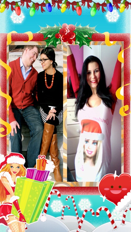 Santa Collage Christmas Frame