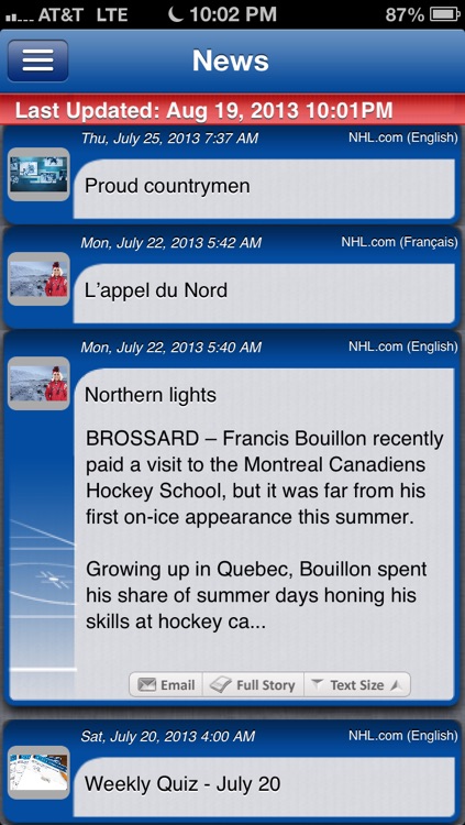 Montreal Hockey Live screenshot-3