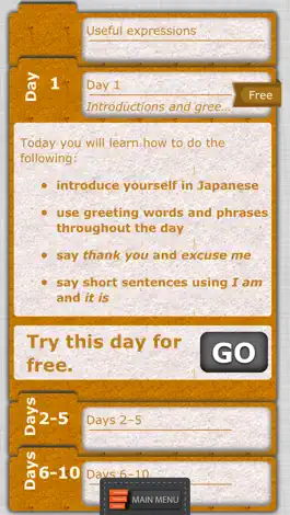 Game screenshot Get Talking Japanese in Ten Days apk