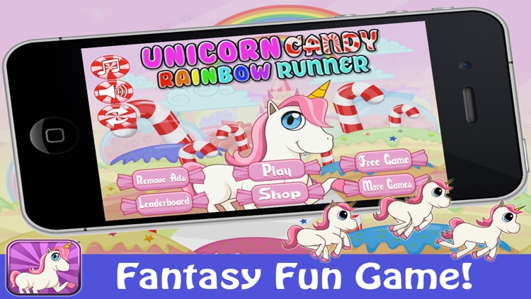 Unicorn Candy Rainbow Runner - Fun Running Game for Girls Free