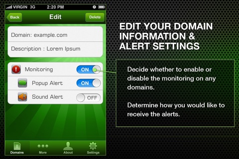 Domain Alerts screenshot 4