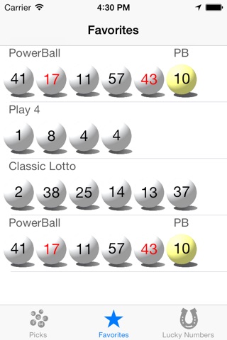 Lotto QuickPick screenshot 4