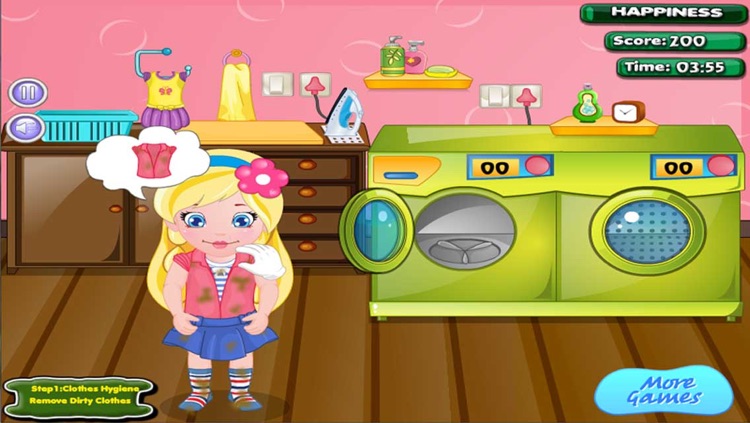 Tidy Girl & Wash Cloth & Wash Face & Brush Teeth - Kids & Baby Game