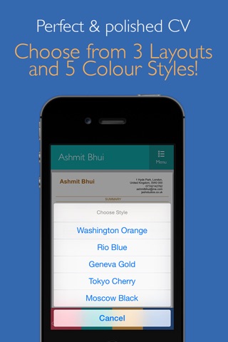 Pocket CV : Professional Resume Designer On The Go screenshot 4