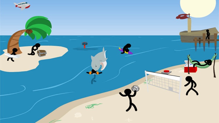 Death Click Beach - Stickman Edition by ellie leonard