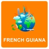 French Guiana Off Vector Map - Vector World