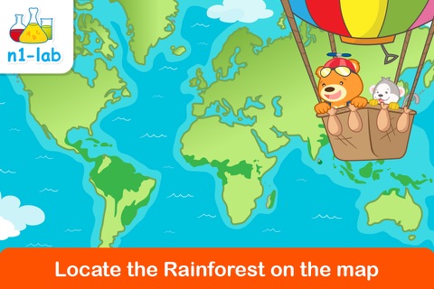Nano Bear Rainforest Animals Educational Kids App screenshot 4