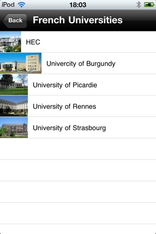 EuroUniversities screenshot 2