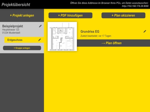 Plaans – Baudokumentation screenshot 2