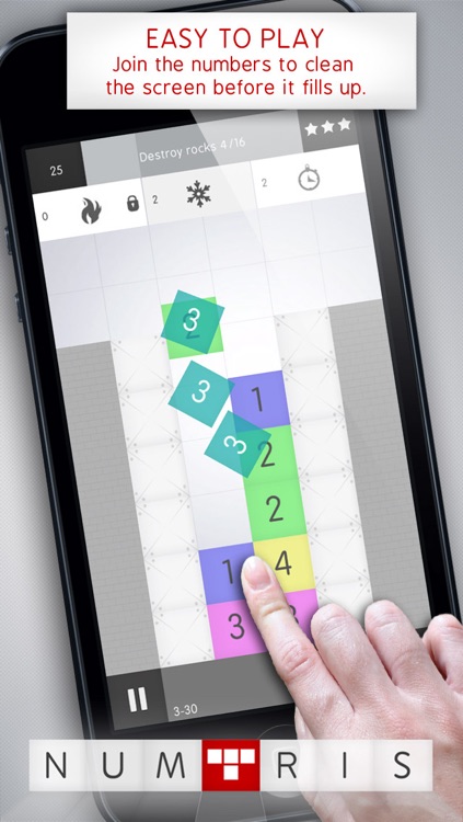 Numtris: best addicting logic number game with cool multiplayer split screen mode to play between two good friends. Including simple but challenging numeric puzzle mini games to improve your math skills. Free!