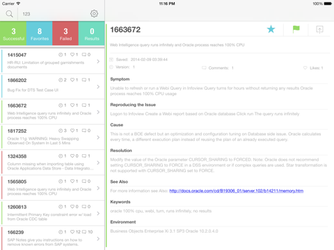 SAP Note Viewer for iPad screenshot 2