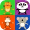 Jungle & Safari Animals Match Three Puzzle Game for Boys and Girls! Funny & Cute Monkey, Panda, Elephant & Lion Characters