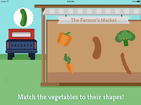 Preschool Farm Fun - Teach your child colors, counting, shapes and puzzles using yummy Vegetables! screenshot 2