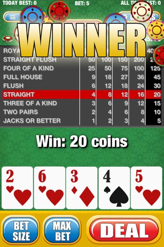 Hot Streak Video Poker:  Quick Card Casino Fast Game screenshot 2
