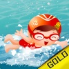 Swim accross the racing boats : the marina center kids game - Gold Edition
