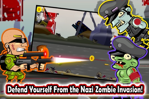 A Soldiers Vs. Nazi Zombies Defense Game - Free Shooter Game screenshot 2