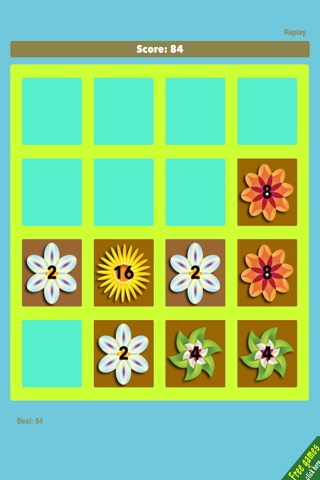 Flowers 2048 FREE - Pretty Sliding Puzzle Game screenshot 4