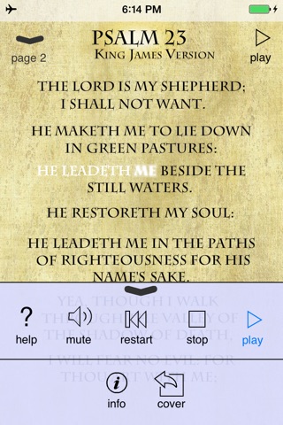 Psalm 23 Anointed for iPhone screenshot 3