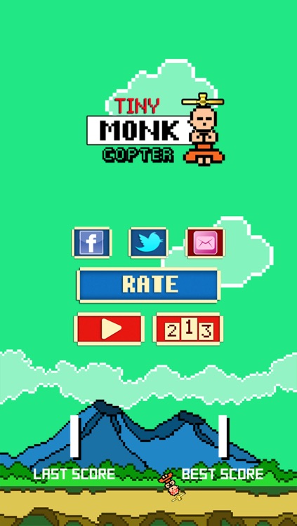 Tiny Monk Copter - Play Free 8-bit Retro Pixel Helicopter Games screenshot-3