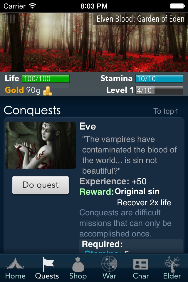 Elven Blood - Dark Fantasy RPG screenshot 2