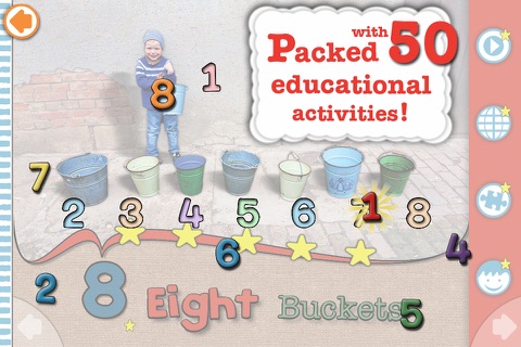 Counting Around the World - numbers, games, videos, pictures, puzzles and music.  Preschooler's learn to count and play with REAL KIDS and families around the world! screenshot 2