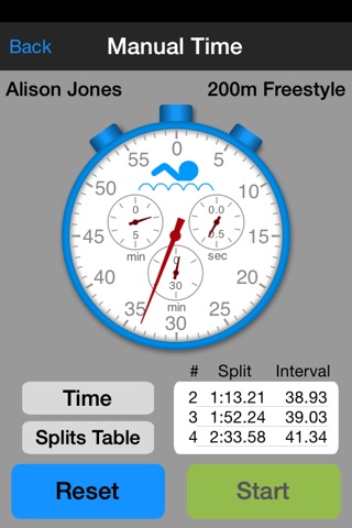 SwimChrono - Swim Event Timing and Data Management screenshot 4