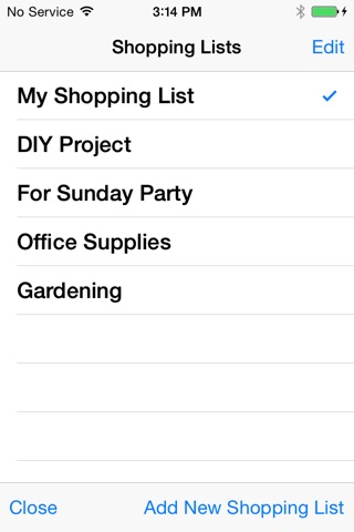 Shopping List。 screenshot 2