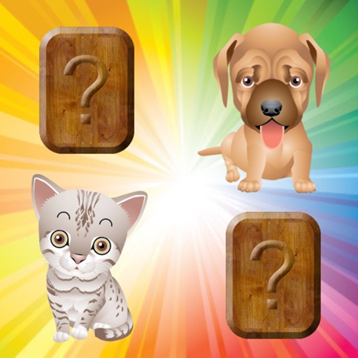 Match Game for Toddlers and Kids : cats, dogs and puppies ! Icon