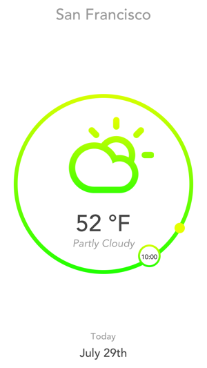 ‎Aura - A Minimal Hourly Weather Forecast App Screenshot