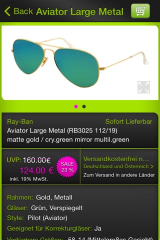 UVstars - trendige Marken-Sonnenbrillen online shoppen screenshot 2