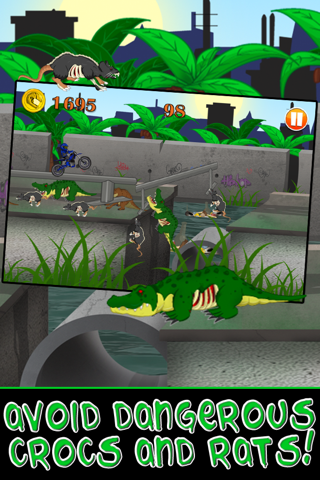 Motorcycle Bike Race Escape : Speed Racing from Mutant Sewer Rats & Turtles Game - For iPhone & iPad Edition screenshot 2